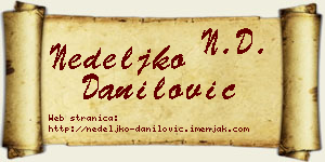 Nedeljko Danilović vizit kartica